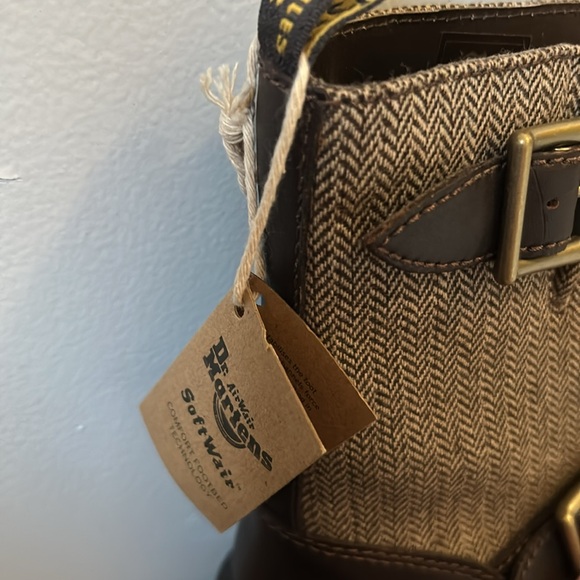 Dr. Martens Docs Gayle brown tweed/leather moto boot * NWOB * size 11 US 9 UK - Picture 9 of 11